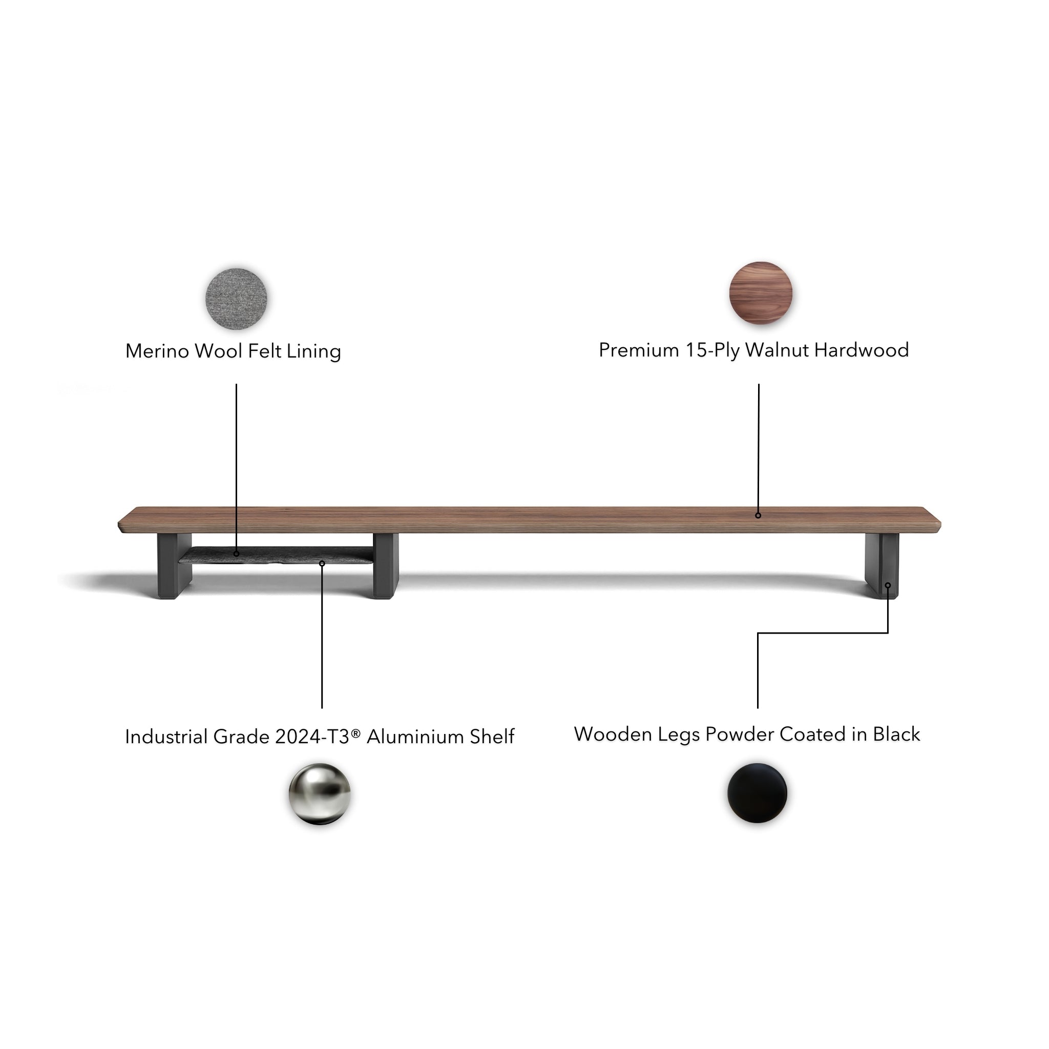 Desk Shelf Cockpit | Walnut